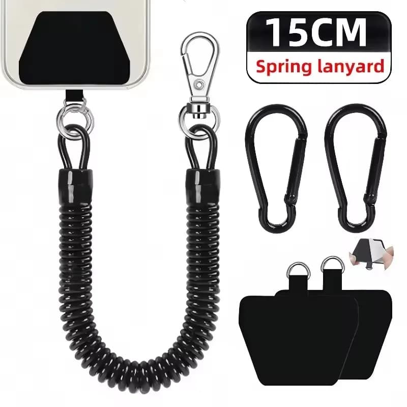 Anti-theft Telescopic Spring Lanyard Anti Lost Wrist Safety Tether for Mobile Phones Accessories Phone Gasket Hanging Neck Rope