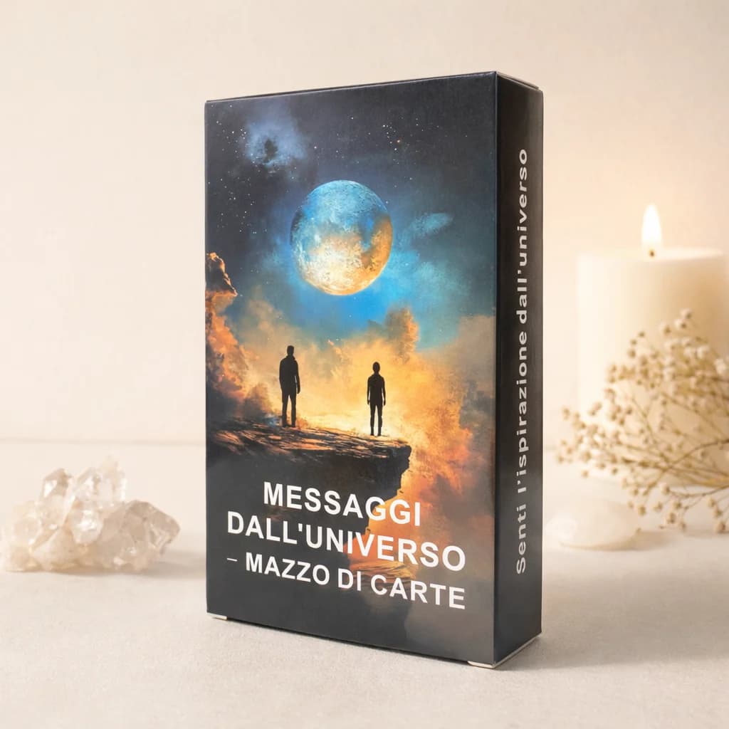 Mazzo di carte Oracle con messaggi dell'universo da 54 carte, carte curative per la guida spirituale, dimensioni 12×7 cm / 4,72×2,76 pollici
