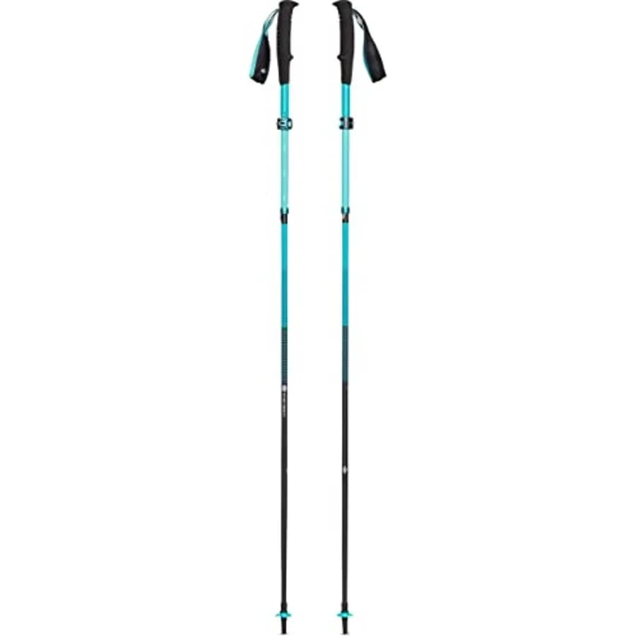 Bastoncini da Trekking e Corsa in Carbonio FLZ per Donne, Coppia di Bastoni Pieghevoli Ultra Leggeri in Fibra di Carbonio a Lunghezza Regolabile