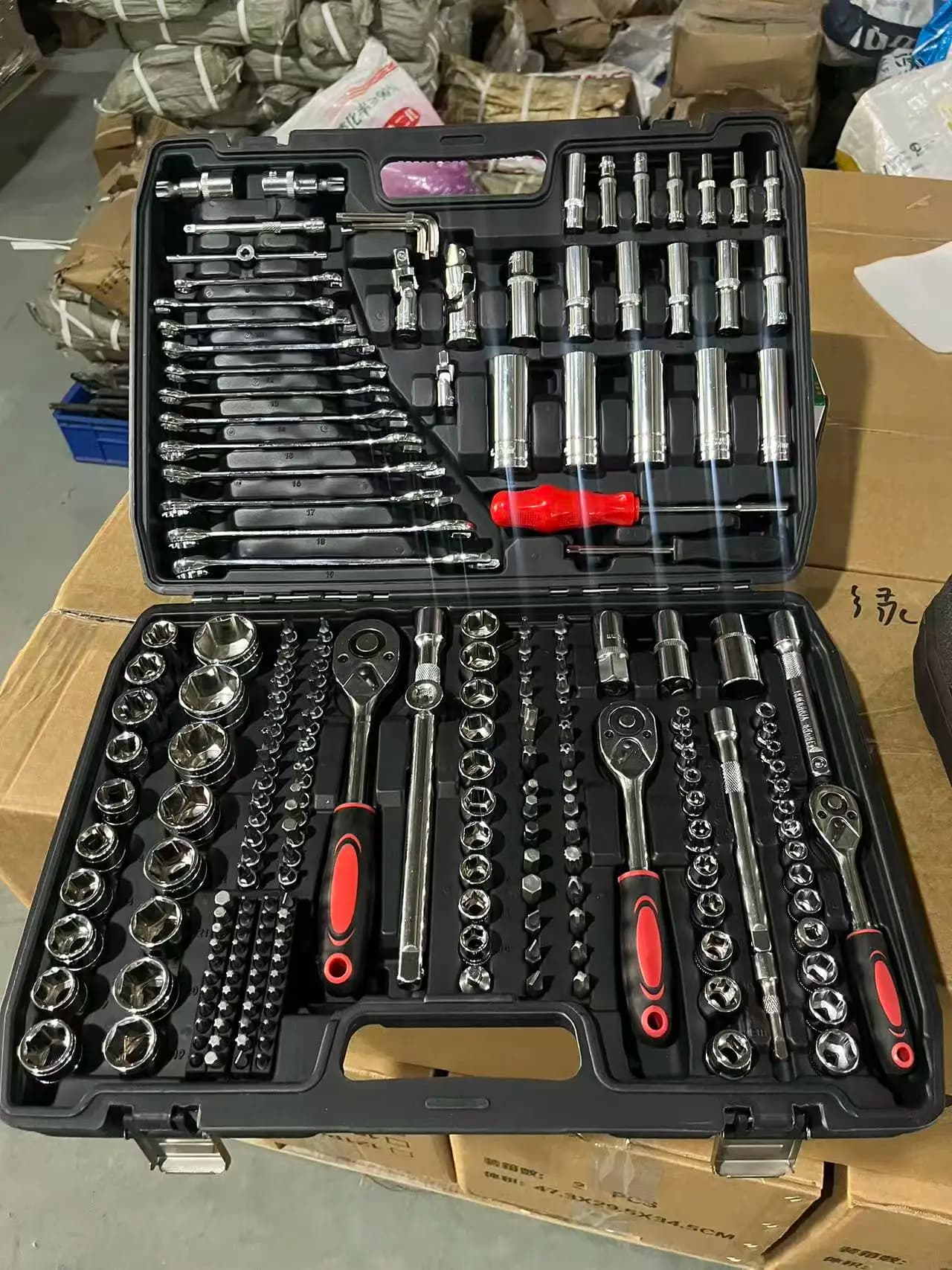 216-Piece DIY Auto Repair Tool Kit Hand Power Source Ratchet Wrench Set OEM Customized for Car Bike Garden Maintenance CR-V
