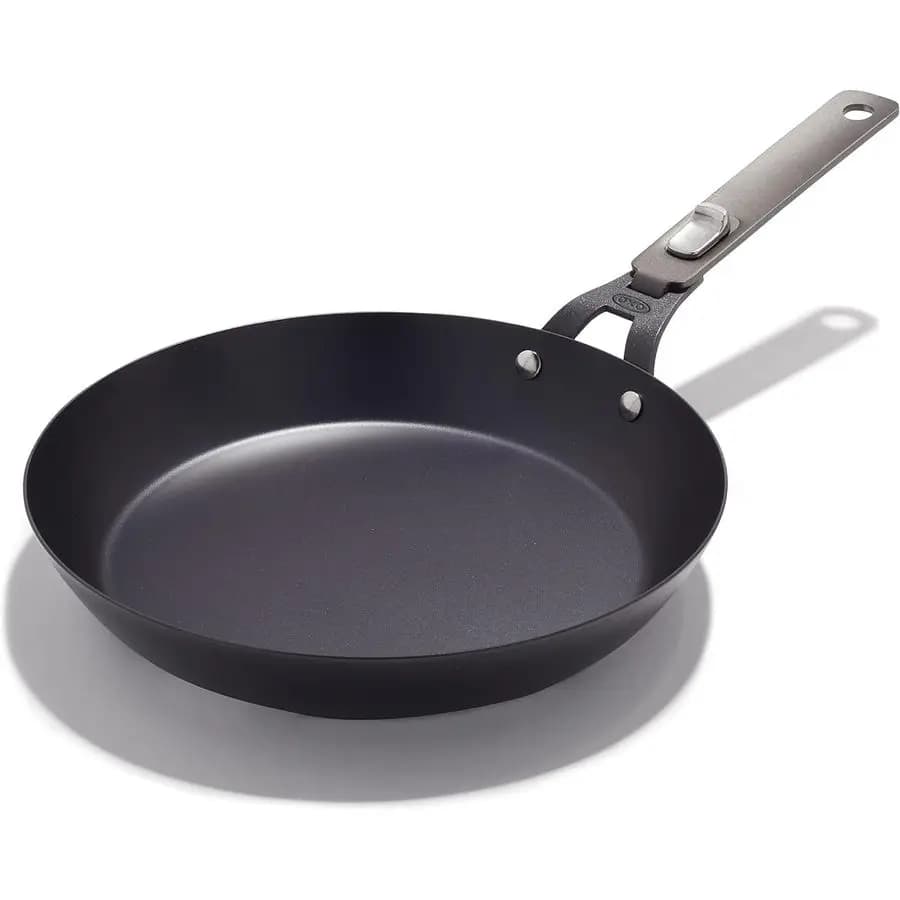 Pretreated Carbon Steel Plate for Exterior, 10 Poles, with Stackable Handle for Easy Storage, Internal Use, Non-stick, Compatible with Induction