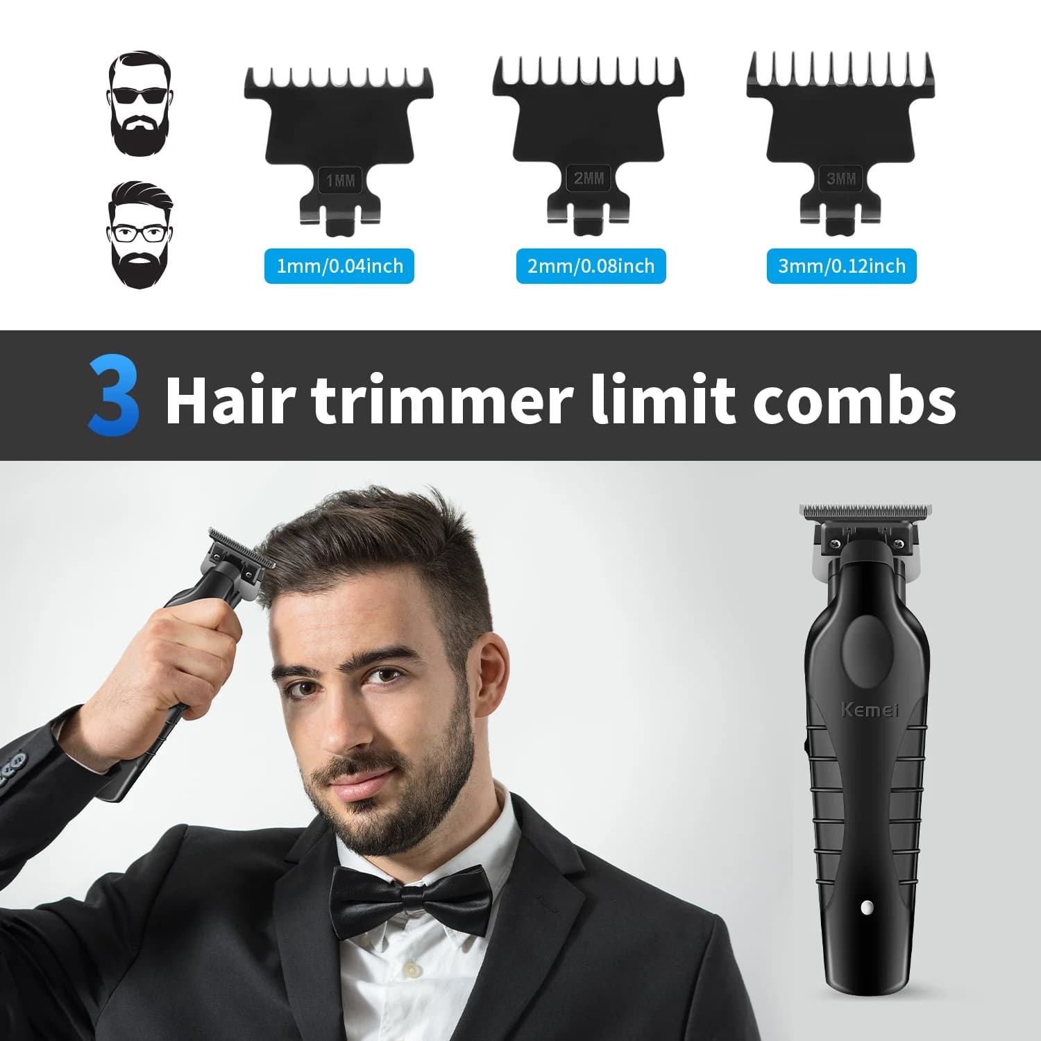 Hair Cutting Trimmer Rechargeable Hair Clipper Cordless Hair Cutting Machine Electric Clipper Professional Hair Trimmer for Men
