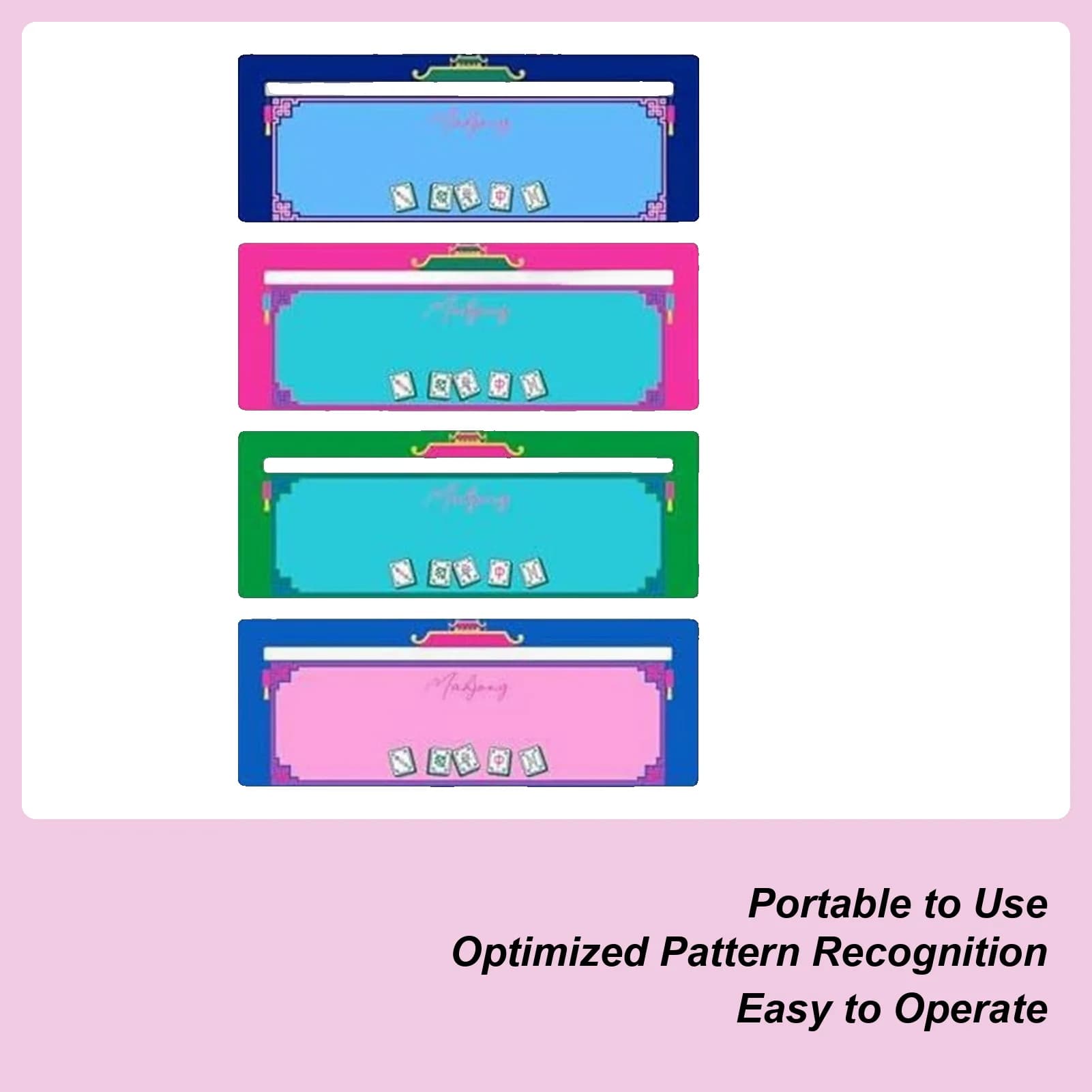 Mahjong Line Marker Mah Jong Rule Guide 4 pezzi Mahjong Line Finder per anziani Adulti Viaggio su strada Torneo Vacanza Picnic RV