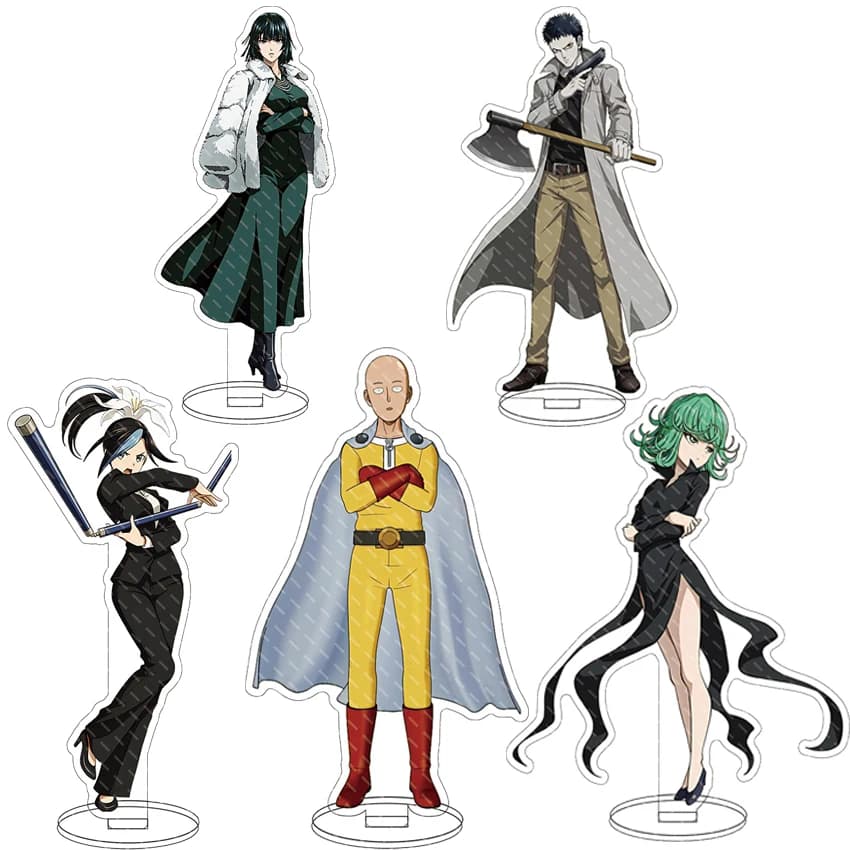16CM Anime Acrylic Stand One-Punch Man Saitama Tatsumaki Genos Fubuki Bang Kamikaze Cos Figure Ornaments Exquisite Gifts