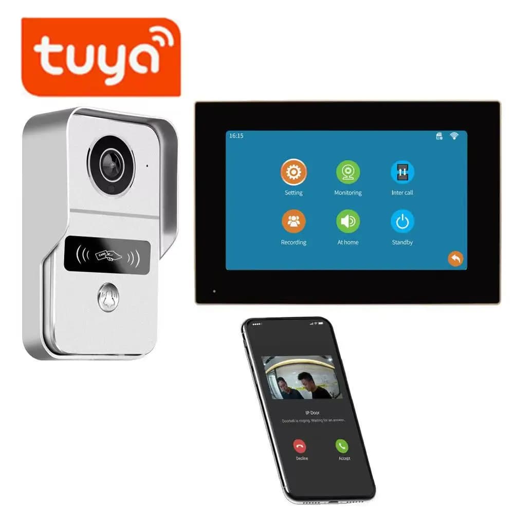 Sistema citofonico citofonico visivo Tuya Touch Videocitofono campanello a 4 fili Videocitofono