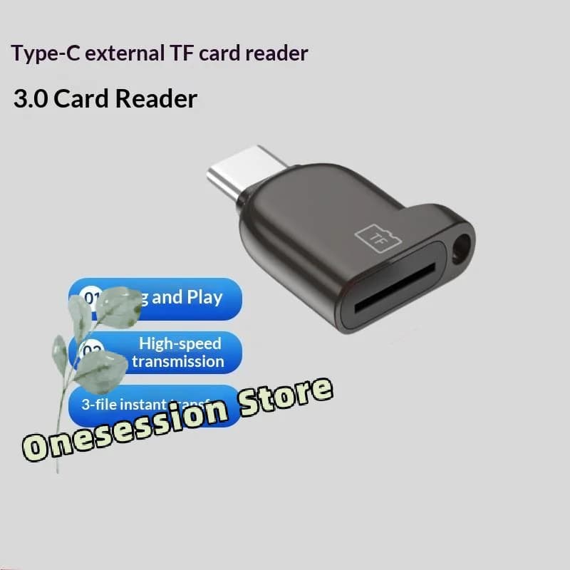 Lettore di schede multiporta USB-C 3.0: doppio slot per schede TF/SD e chiavetta USB, portatile per laptop, PC
