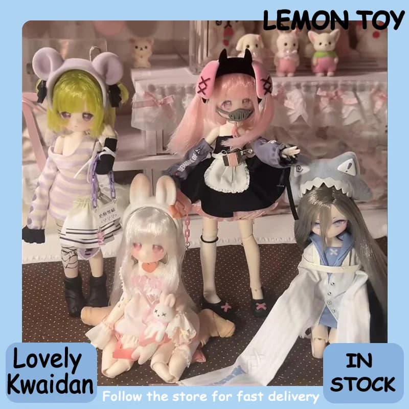 Autentica e Adorabile Kwaidan 1/8 Hair Transplant Bjd Blind Box Action Figure da Collezione, Ornamento da Scrivania, Regalo di Tendenza Moda