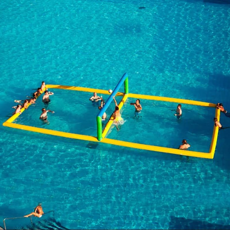 Offerta Estiva: Campo da Pallavolo Gonfiabile Portatile per Esterni con Rete, Galleggiante per Piscina