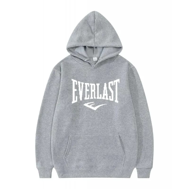 EVERLAST Men's New Spring and Autumn Leisure Slow Running Street Leisure Pullover Comfortable Men's Hooded Sports Shirt
