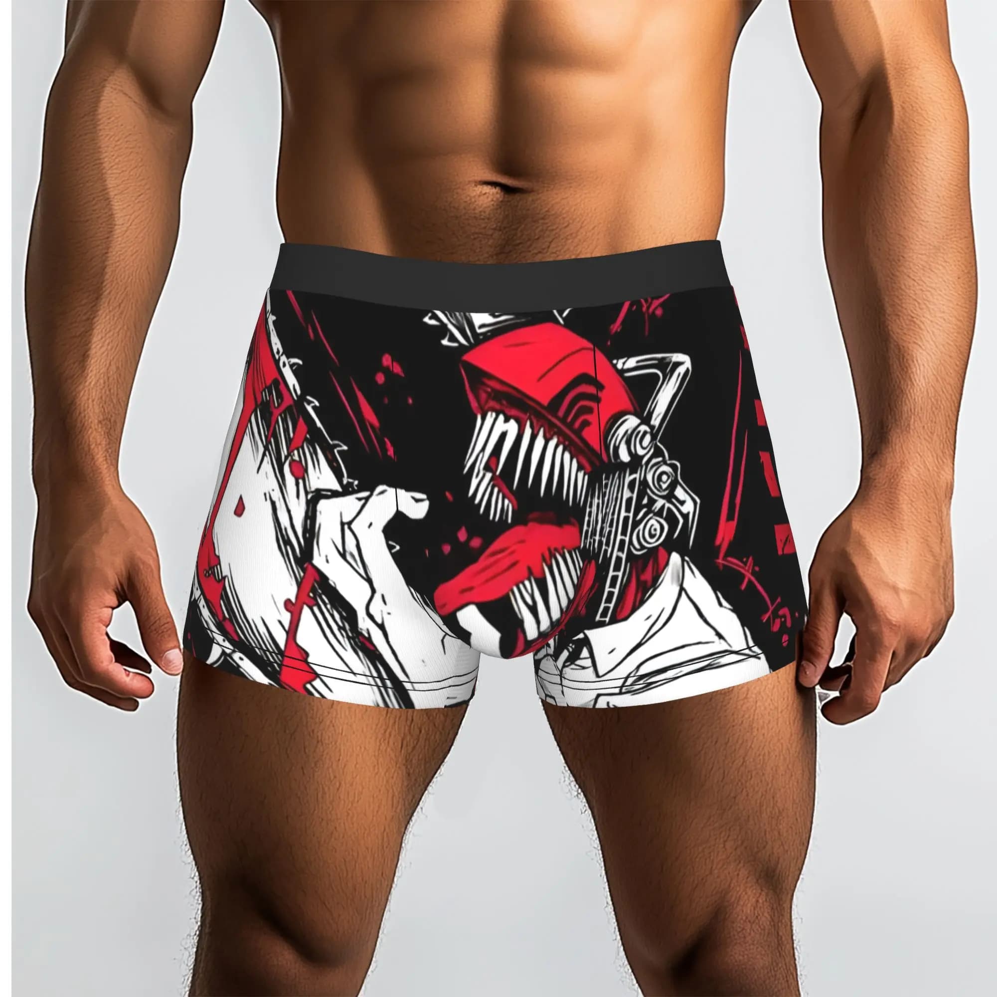 Denji Bandai Chainsaw Man Mutande traspiranti Mutande da uomo Pantaloncini stampati Boxer Briefs
