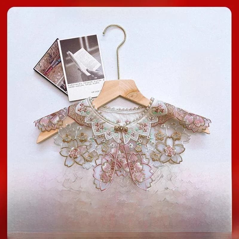 Nuovo Stile Cinese: Abito con Ricami a Nuvola e Colletto Finto, Costume Hanfu Tang per Bambini e Donne, Stile Dinastia Ming, Colore Vino