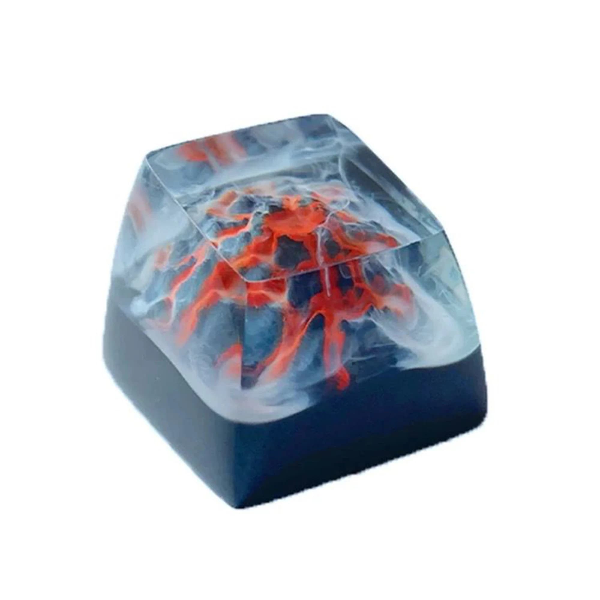 ESC trasparente 1 pezzo fatto a mano resina colla a goccia neve Mountain Keycap Cherry Blossom Cross Shaft gioco tastiera meccanica Keycap