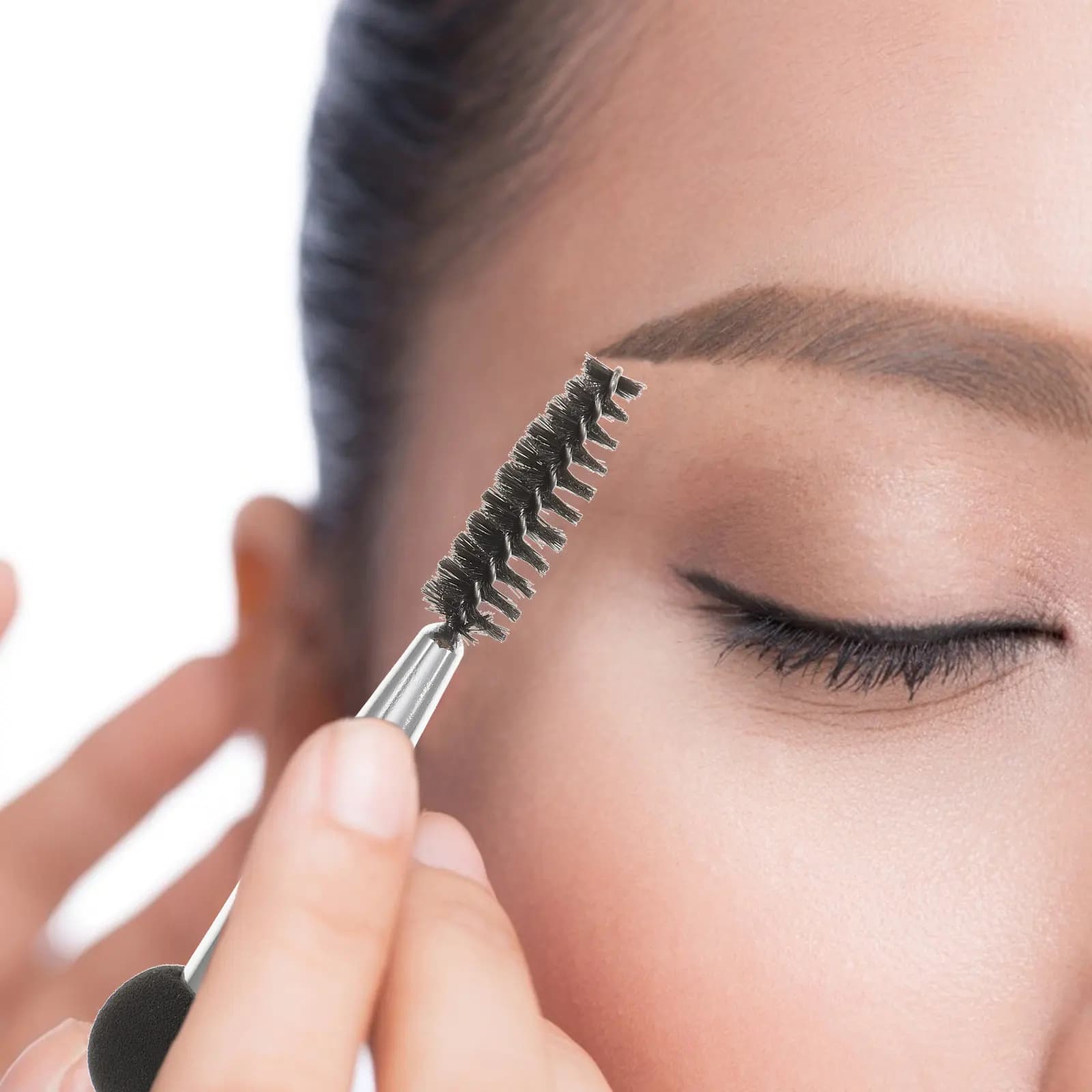 Set di 6 Spugne per Trucco a Doppia Testa, Applicatori per Sopracciglia, Mascara, Fondotinta e Cipria