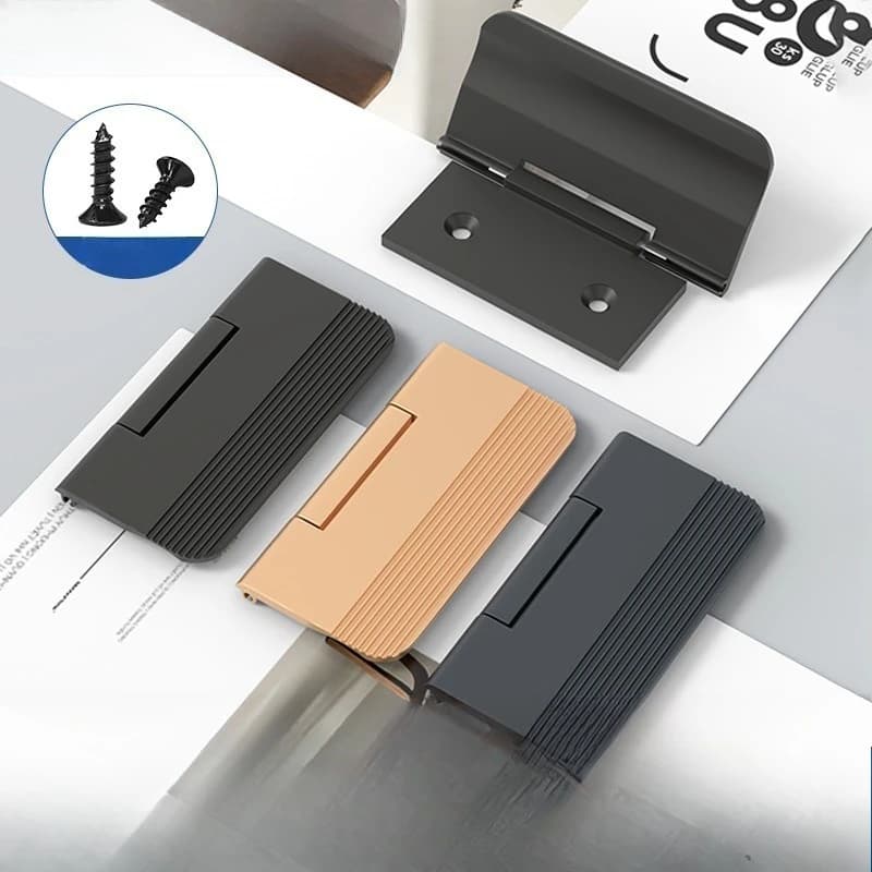 Folding handle for drawers, Invisible handle for furniture door, Minimalist tipping handle