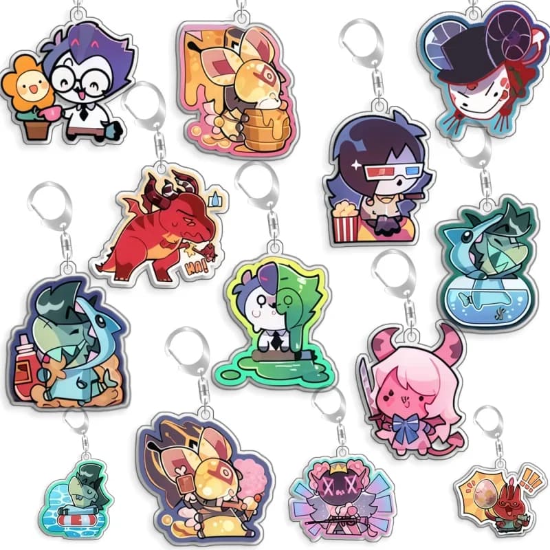 Hazbin Hotel Charlie Morningstar Seraphim Acrylic Selfmade Keychain Cute Backpack Pendant Key Chain Game Fans Gift Ornaments 5cm