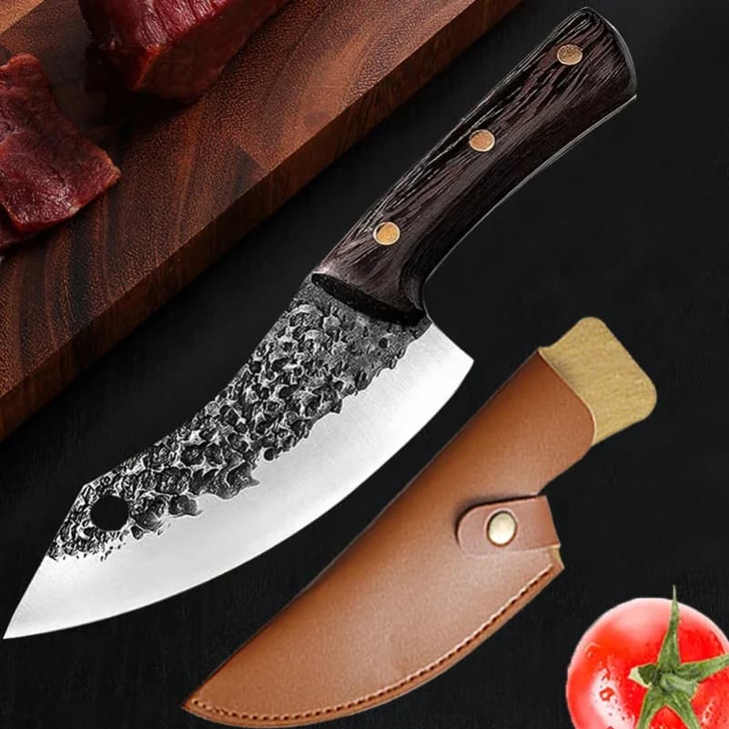 Coltello multiuso Coltello da cucina in acciaio inossidabile forgiato Mannaia per barbecue Carne Frutta Verdura Coltelli per disossare bistecche Coltello da macellaio da chef