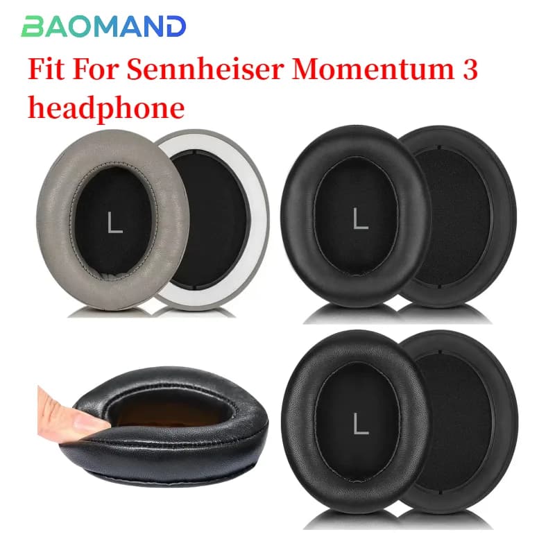 For Sennheiser Momentum 3 Bearings Replacement Headphones Earrings Soft Network Cloth Covers for Memory Protective Sponge