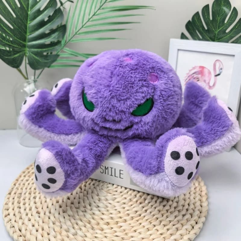 2026 New Purple Octopus Plush Toy Horror Green Eyed Octopus Stuffed Pillow Doll Collection Toy For Kid Birthday Halloween Gifts