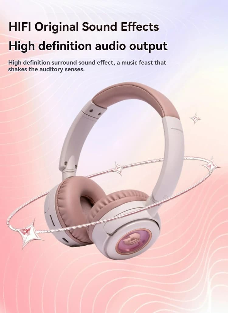 Hifi Classics Bluetooth 5.3 Wireless Headphones Earphones with Noise Cancellation Vialde with Microphone Sports Gaming Headphones over the ear