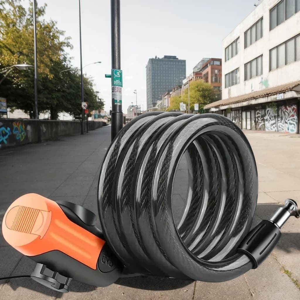 Chain lock for combined helmet: anti-theft for motorcycle and bicycle with disc wire for mountain bike and electric vehicles