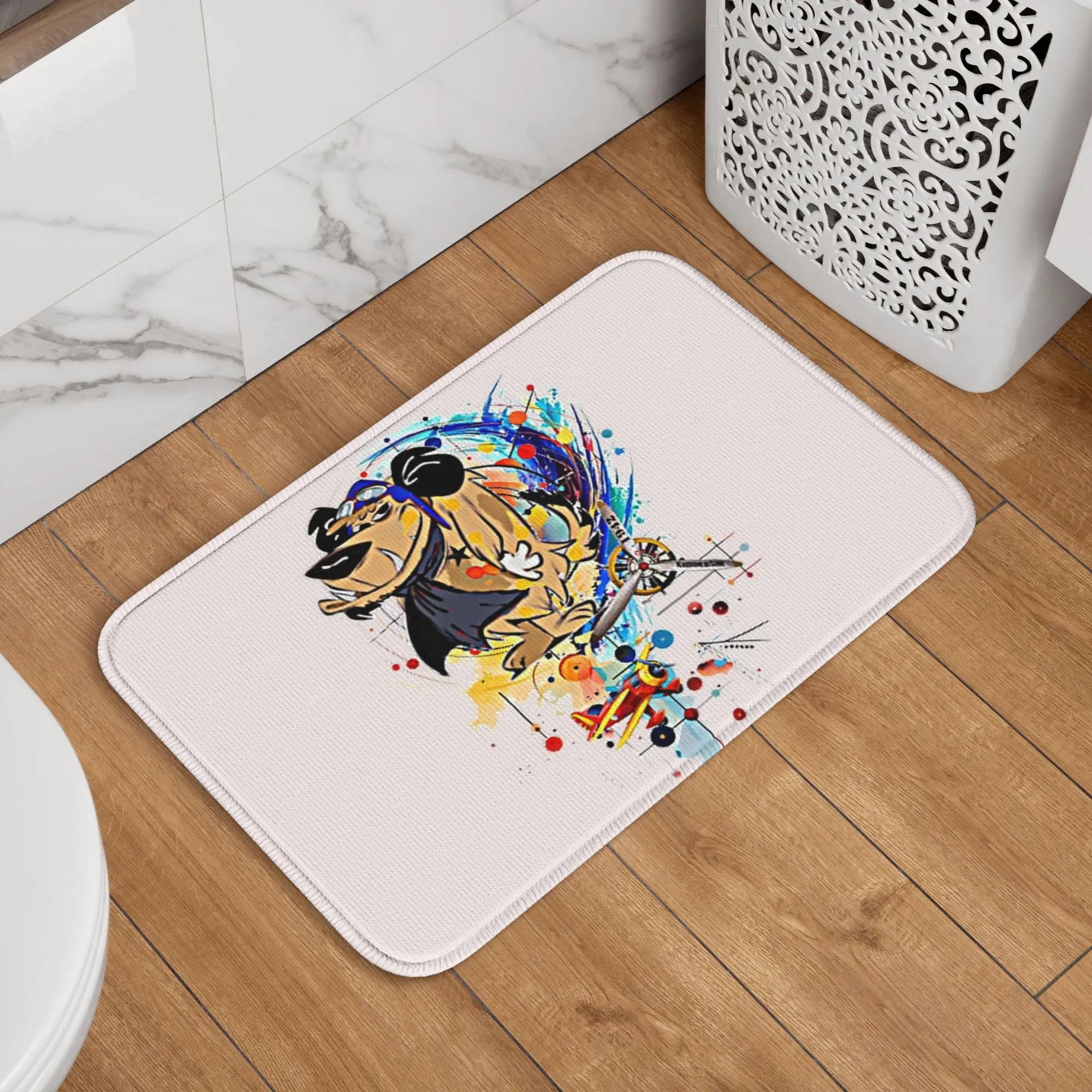 Muttley Laughing's Wacky Races Cartoon Dog Doormat Tappeto lavabile per cucina, ingresso, casa, bagno, tappetino per il pavimento