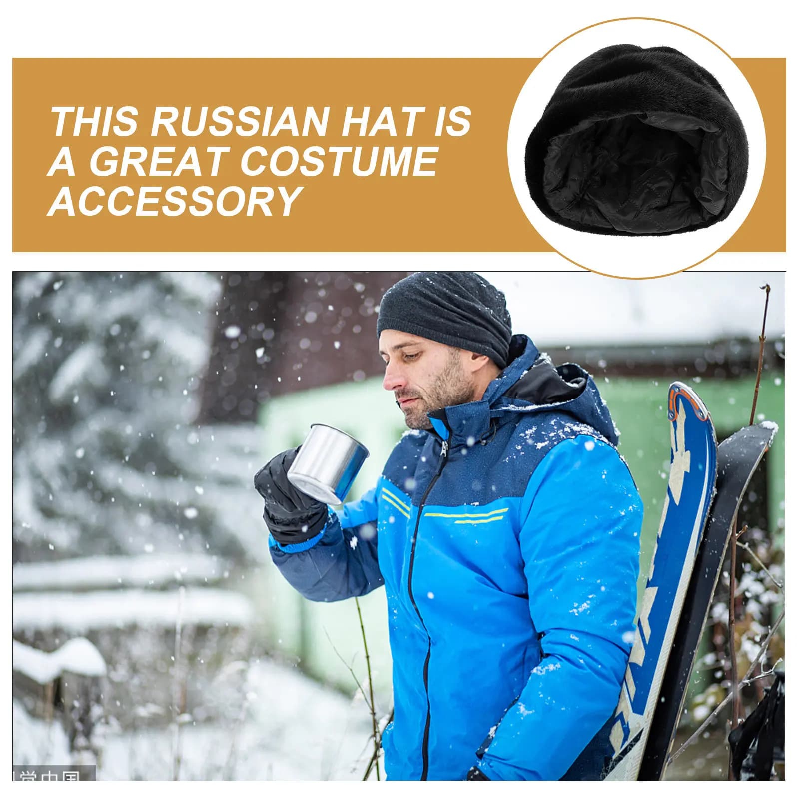Cappello Russo da Uomo, Berretto Invernale Caldo, Stile Vintage Classico, Cappello da Esterno per Uomo
