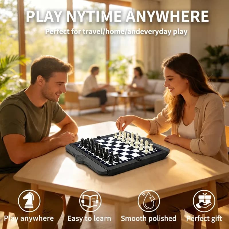 Kids Folding Magnetic Chess Board Game Portable Travel Chess Set Ideal for Tournament Training