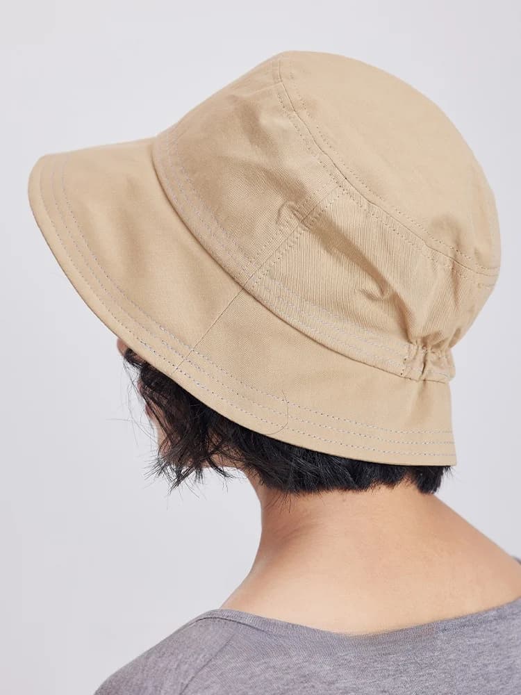 Lagur Casual Cotton Fishing Cap Women's Summer Hat Face Slimming Sunscreen Large Head Circumference Simple Japanese Style