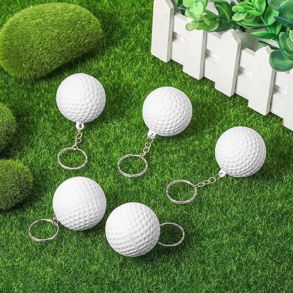 PU Leather Basketball Ball Keychains Football Golf Simulation Soccer Keychain Creative Volleyball Football Pendant