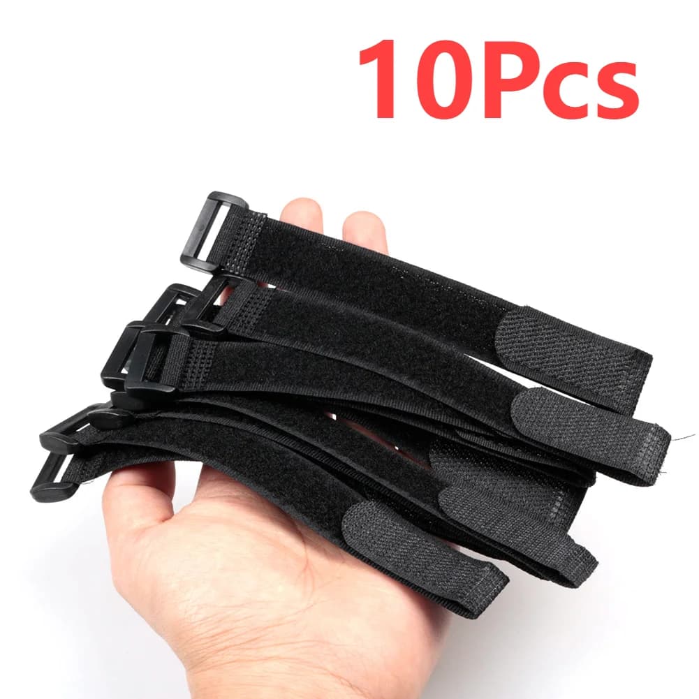 10 pz Riutilizzabile Canna Da Pesca Tie Holder Cinghia Bretelle Gancio di Fissaggio Anello Cavo Fascette Cintura Attrezzatura Da Pesca Forniture