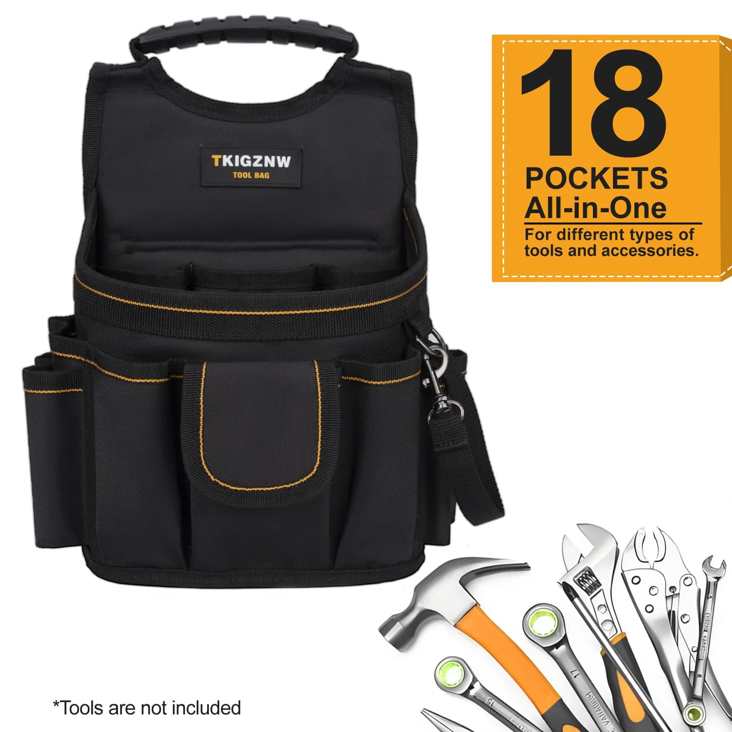 TkigznwBorsa da cintura per attrezzi con 18 tasche