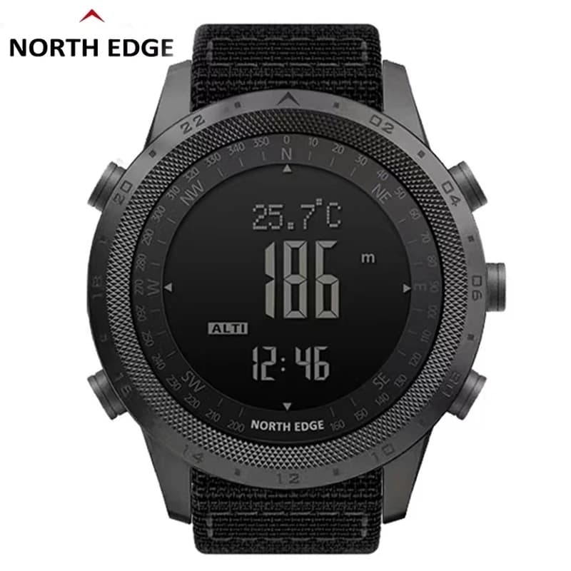 NORTH EDGE DESERT Orologio digitale da uomo Sport all'aria aperta Corsa Nuoto Orologi sportivi all'aria aperta Altimetro Barometro Bussola WR50M