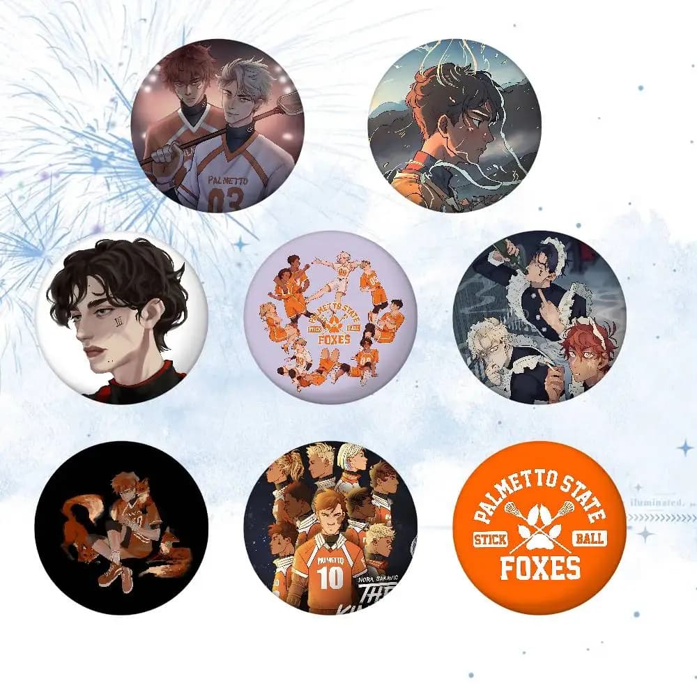 The Foxhole Court Hot Brooches On Backpack Decoration Round Enamel Pins For Jewelry Gifts Bag Accessorys