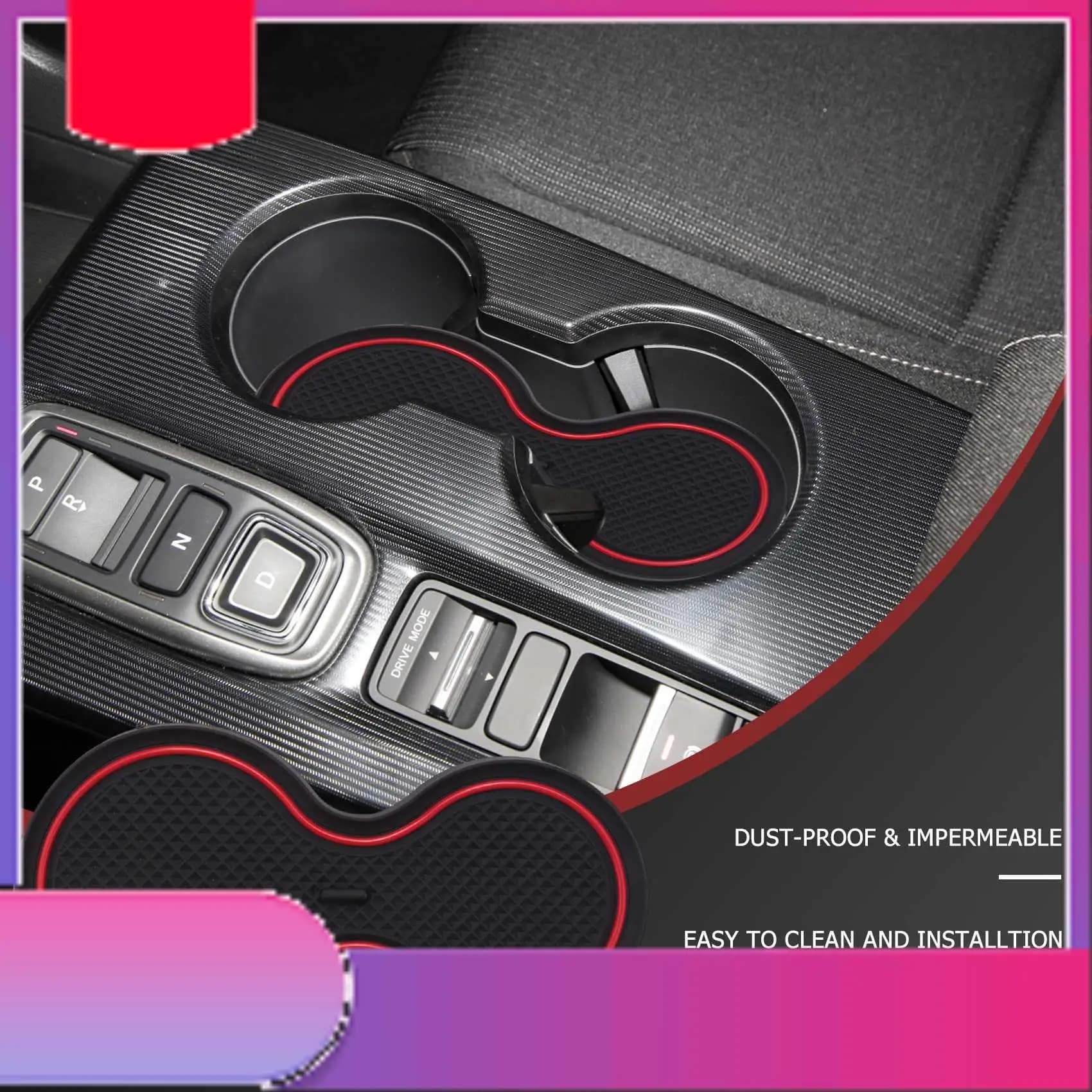 Tappetino per slot per porta per Honda Civic 11esima generazione 2022+ Cuscino antiscivolo per slot per cancello Tappetino per tazza, Accessori per rivestimento per console per porta-Y79A