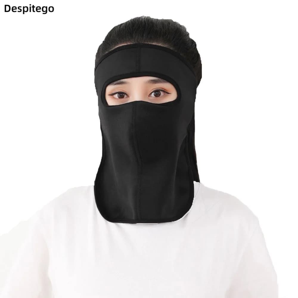 Mask Sun Protection Face Cover Outdoor Face Shield Ice Silk Womne Neckline Mask Men Fishing Face Mask Summer Sunscreen Mask