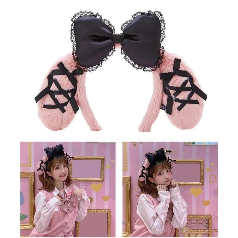 Simpatici animali melodia orecchie durevole cerchio per capelli fascia per capelli trucco fascia per capelli accessori per capelli Cosplay per servizio fotografico