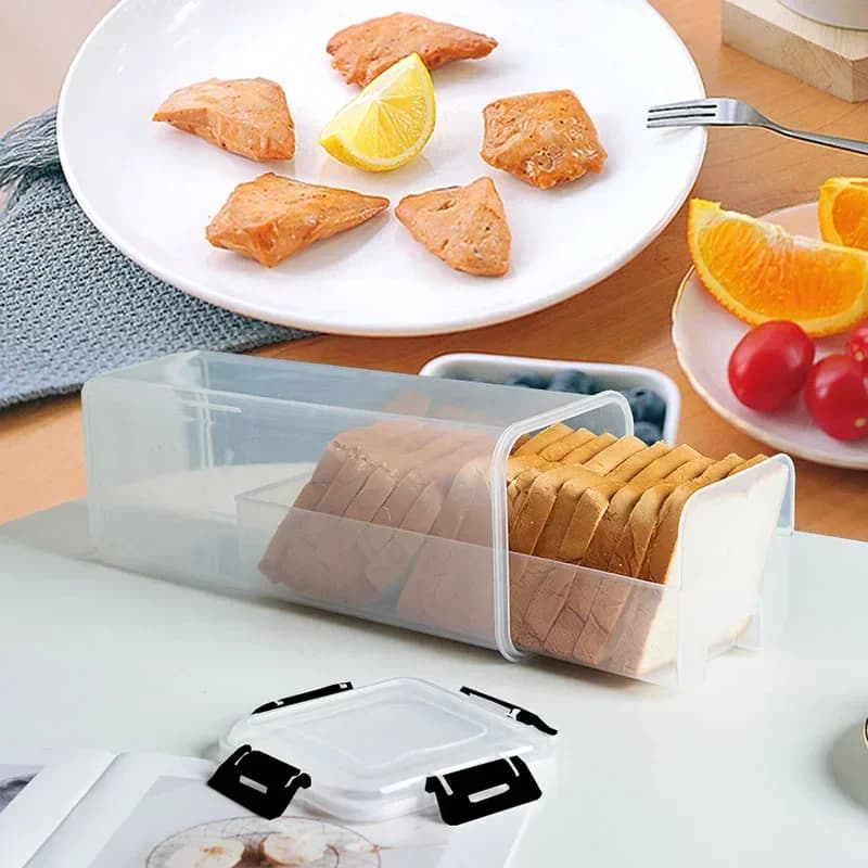 Contenitore per Pane con Cassetto, Scatola Multiuso per Alimenti con Coperchio, Porta Sandwich Riutilizzabile, Contenitore per Pasta Domestico