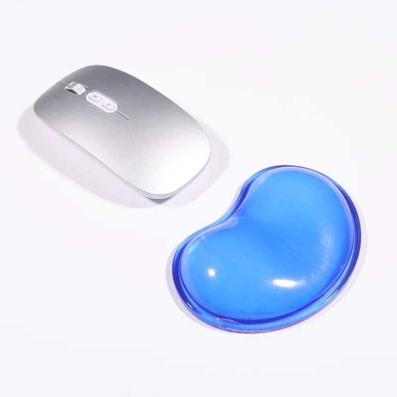 Tappetino per mouse da ufficio rinfrescante estivo, semplice protezione per il polso in cristallo tinta unita, piccolo cuscino per le mani impermeabile e antiscivolo