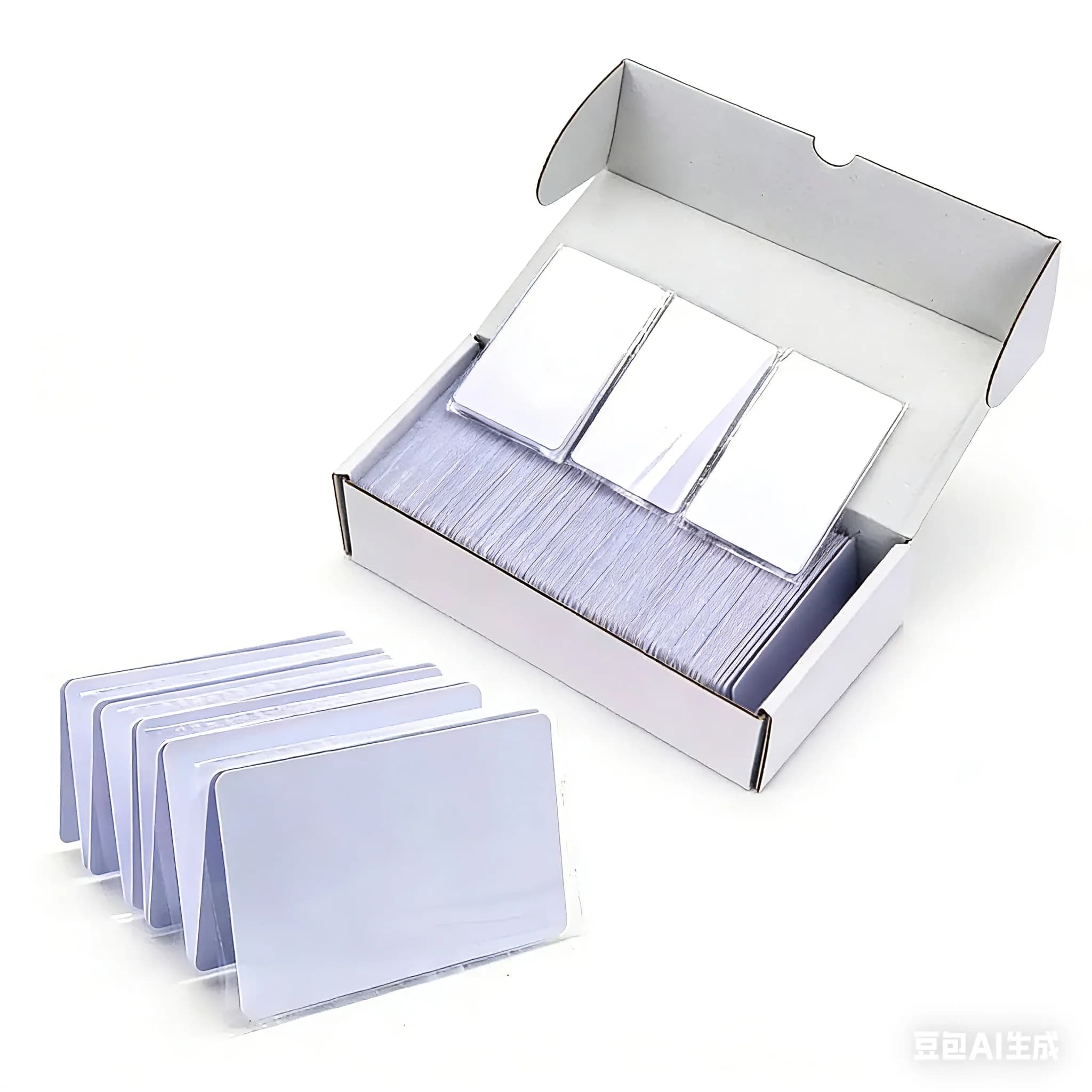 200 Pezzi Carte PVC Lucide Bianche per Biglietti da Visita, Impermeabili, Stampa Fronte-Retro, Biglietti di Ringraziamento, Carte ID Durevoli con Superficie Liscia, Non Carte NFC