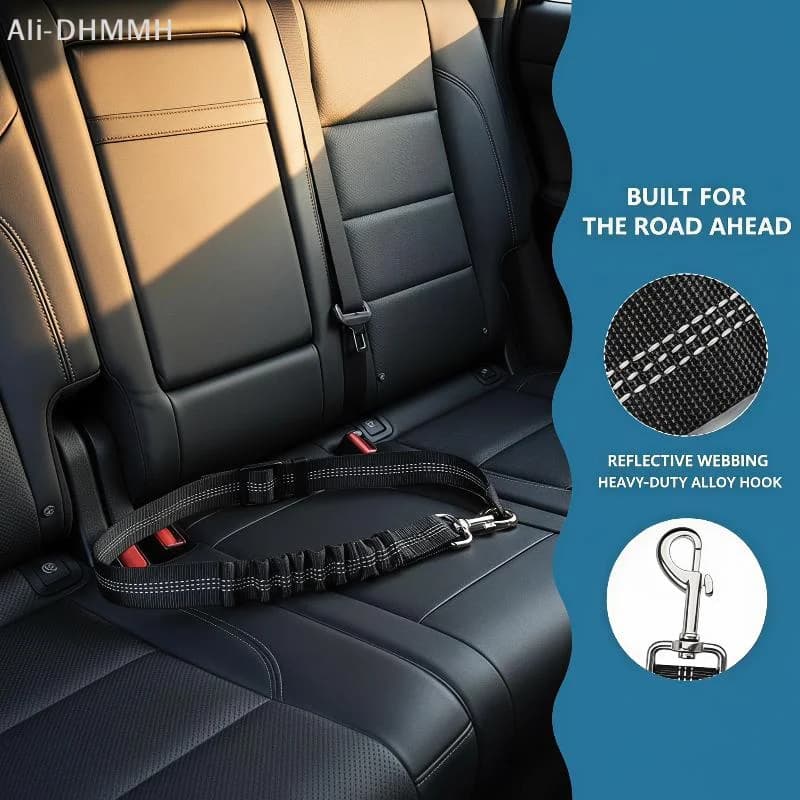 ZLinKJ Top Grade Pet Car Safety Belt For Dogs Cats Reflective Line Adjustable Length Suitable For Any Dog Traction Collar