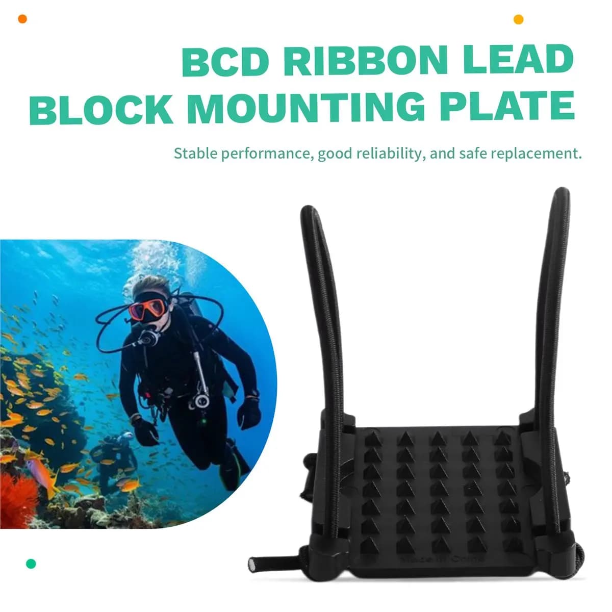 didyou Diving Counterweight Fixed Plate Wear Resistant Diving Weight Bottom Plate Adjustable Diving BCD Accessories
