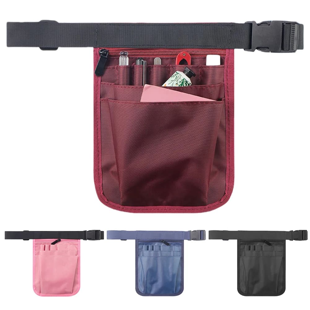 Waiter Waist Pack with Pockets Working Serving Pouch Adjustable Belt Waist Money Tool Bag for Restaurants Gardening Nursing
