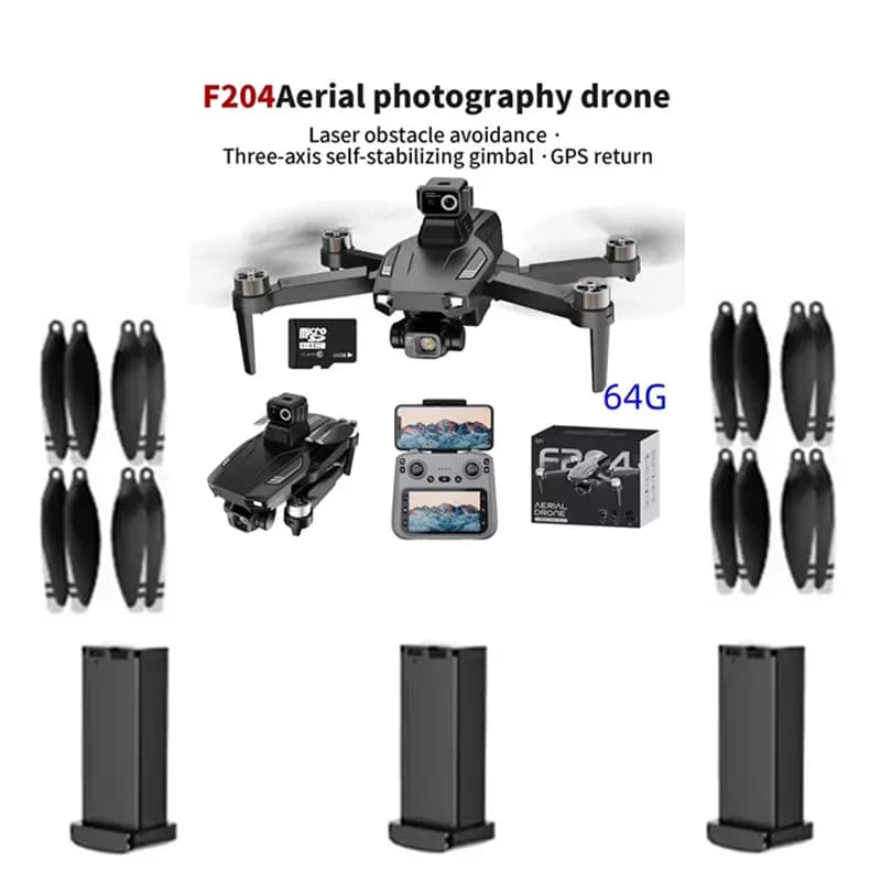 F204 Parti F204 Drone Batteria Elica F204 Schermo GPS RC Drone Accessori Originali F204 RC Dron 7.4V 2000MAH Pale batteria