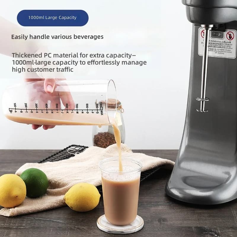 Commercial Milkshake Machine, 1000ML Large Capacity, Automatic Blender for Bubble Tea Shops, Electric Mixing Machine