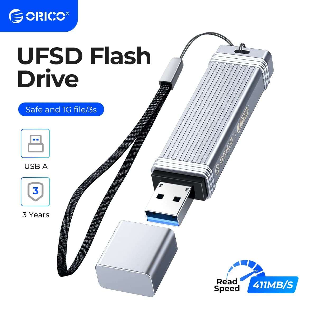 ORICO UFSD Chiavetta USB 3.0 in metallo 405MB/S 512GB 256GB 128GB 64GB Chiavetta USB Tipo C Pendrive Memory Stick U Disco
