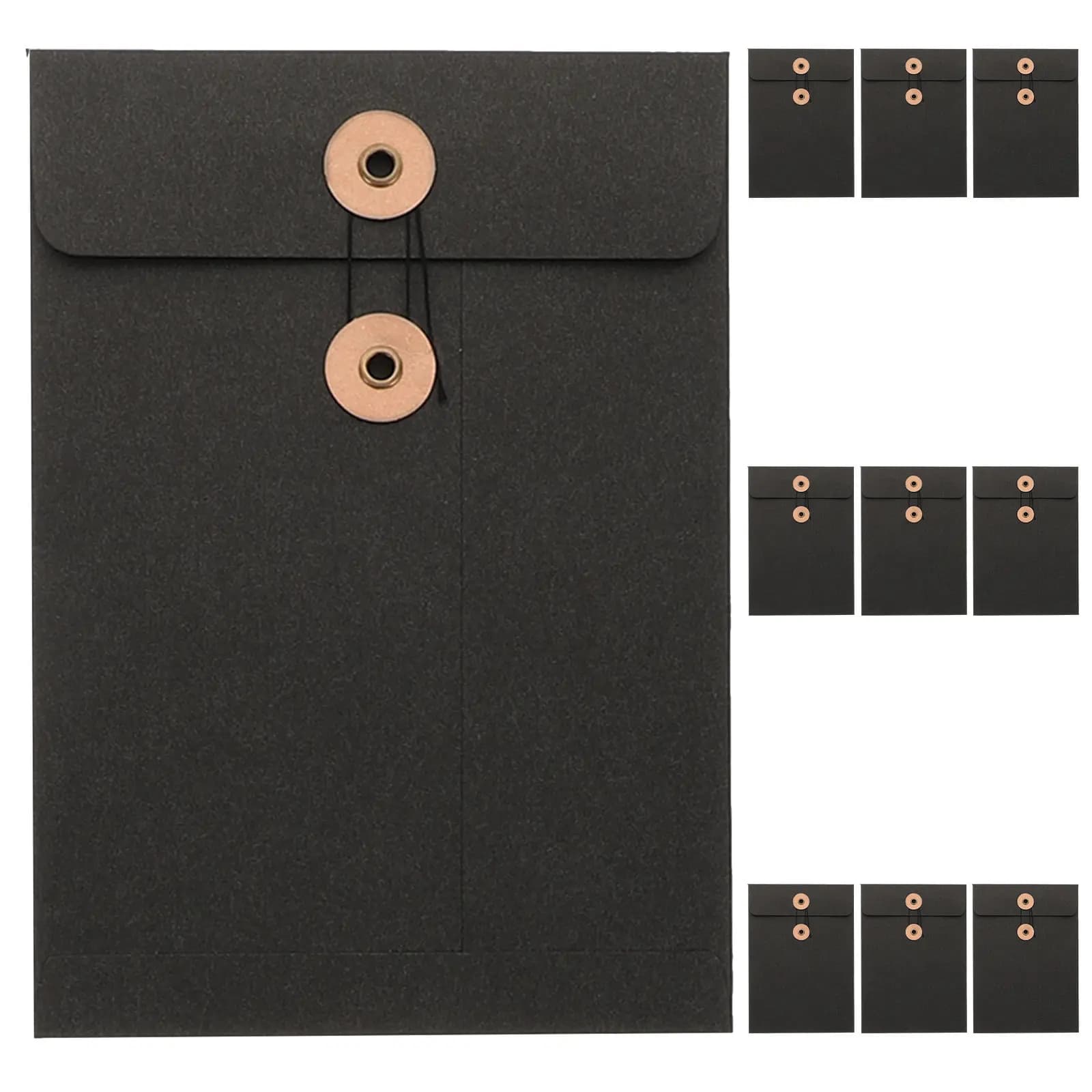 10 pezzi di buste per documenti in carta kraft, organizer per documenti con cordino, cartella multifunzionale per presentazioni, materiale per ufficio, documenti
