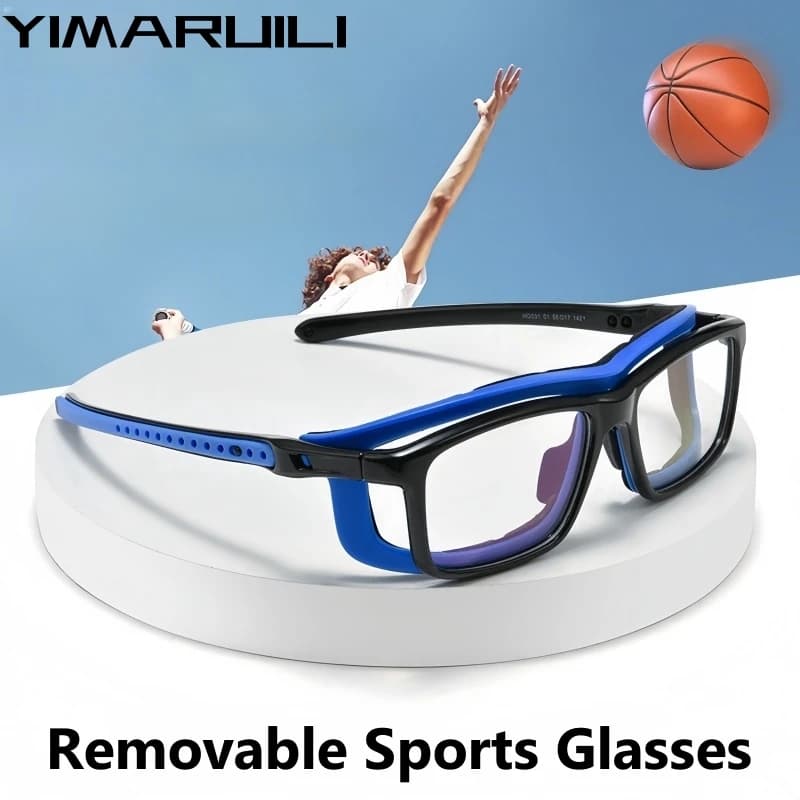 YIMARUILI Occhiali sportivi per uomo e donna Appeso al collo Badminton Basket Montatura per occhiali da vista ottici anticollisione