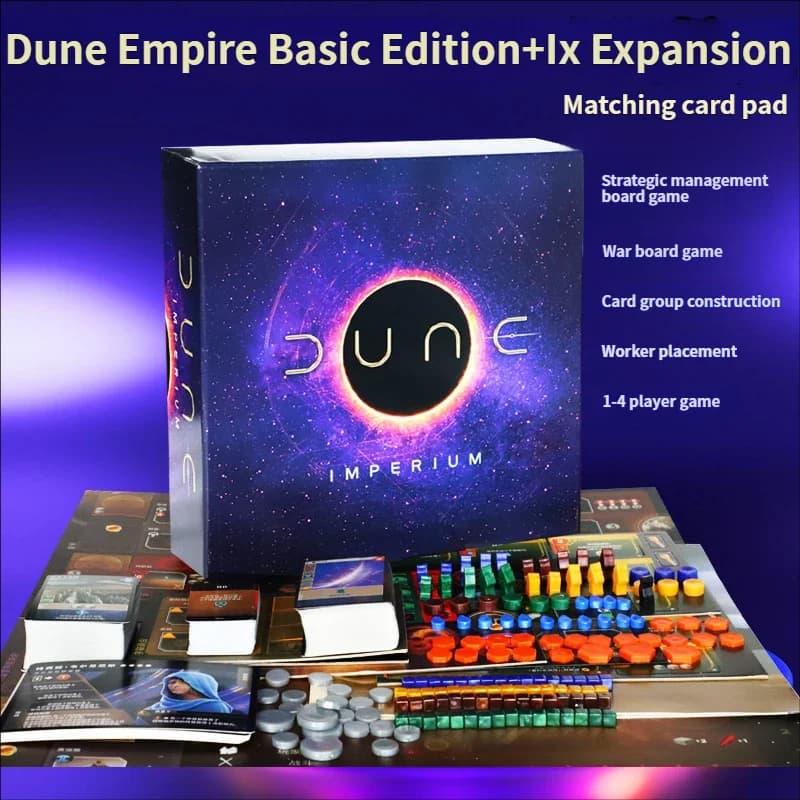 Dune Empire War Board Game Completo di Espansioni Rise Of Ix Immortals Deck Building per 1-4 Giocatori Gioco da Tavolo per Feste