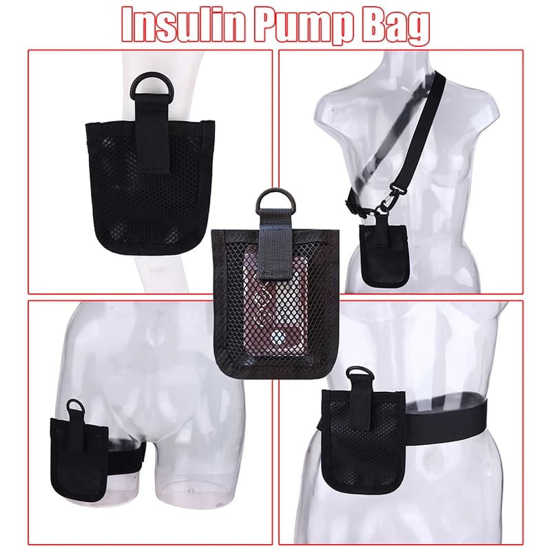 Borsa per Pompa Insulina Invisibile Leggera da Braccio/Cintura, Custodia Protettiva Portatile Multifunzionale per Pompa Insulina con Fissaggio a Cintura