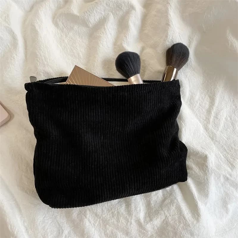 Large Voltage Velvet Travel Cosmetic Bag Women's Portable Cosmetic Bag With Hinge